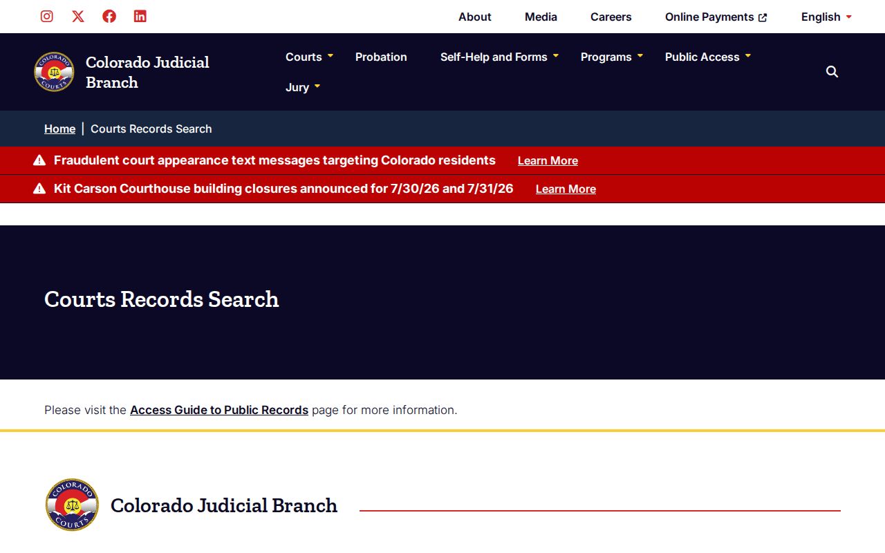 Colorado court records search for Teller County release follow-up